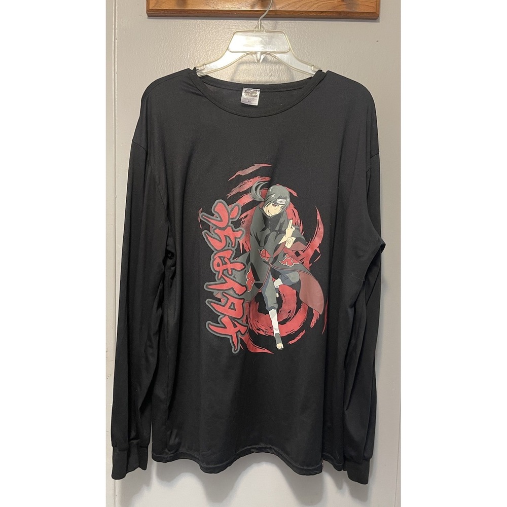 vintage 2002 Masashi kishimoto Naruto graphic Shirt Men's XL. Long Sleeve Black.